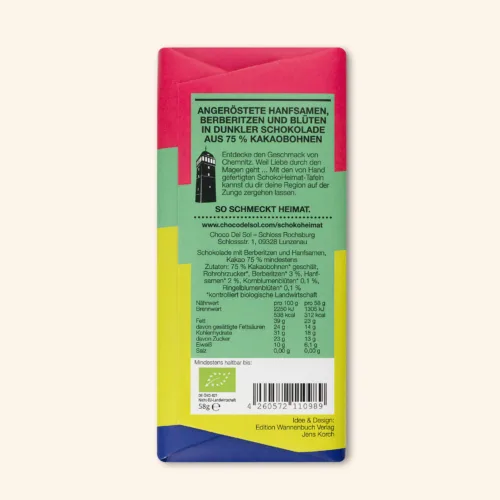 SchokoHeimat - Chemnitz* Schokolade von Choco Del Sol Produkt Rückseite