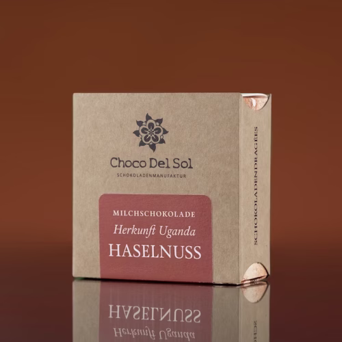 Bean-to-Bar Schokolade Haselnüsse Milch Bio von Choco Del Sol Produktbild