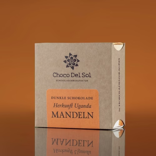 Bean-to-Bar Schokolade Mandeln Dunkel Bio von Choco Del Sol Produktbild
