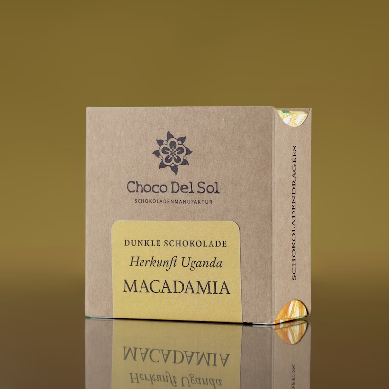 Bean-to-Bar Schokolade Macadamianüsse Dunkel Bio von Choco Del Sol Produktbild