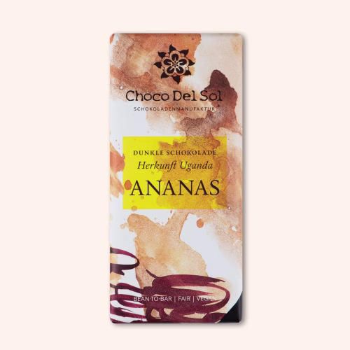 Bean-to-Bar Schokolade Ananas Vegan Bio von Choco Del Sol Produktbild