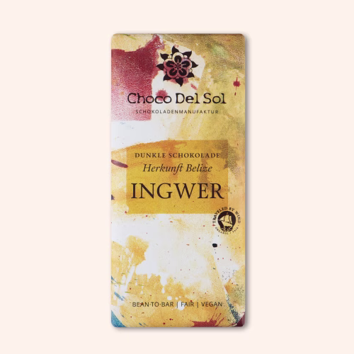 Bean-to-Bar Schokolade Ingwer Vegan Bio von Choco Del Sol Produktbild