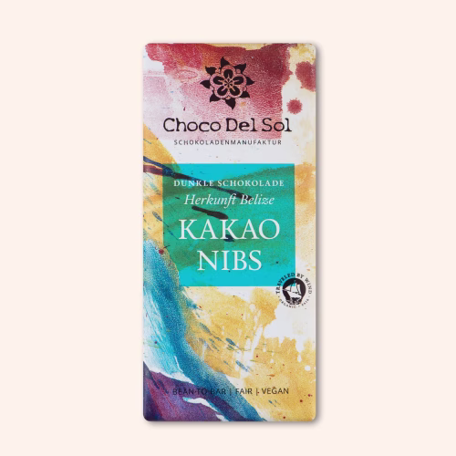 Bean-to-Bar Schokolade Kakao Nibs Vegan Bio von Choco Del Sol Produktbild