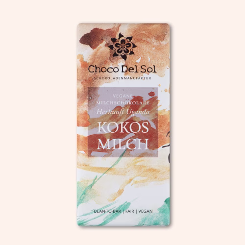 Bean-to-Bar Schokolade Kokos Milch Vegan Bio von Choco Del Sol Produktbild