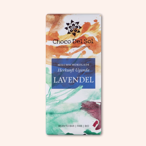 Bean-to-Bar Schokolade Lavendel Bio von Choco Del Sol Produktbild