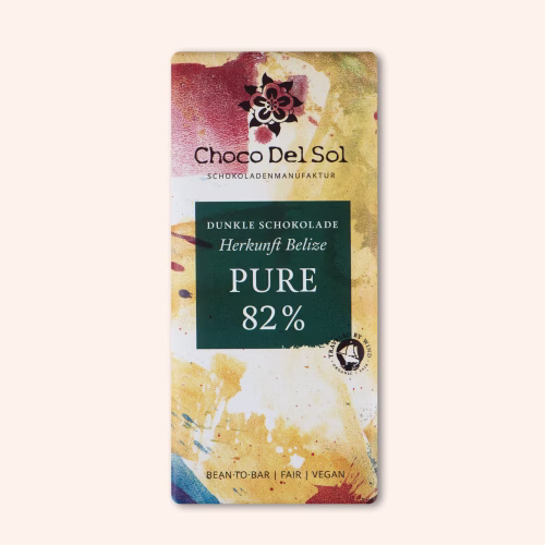 Bean-to-Bar Schokolade Pure 82 Prozent Bio von Choco Del Sol Produktbild