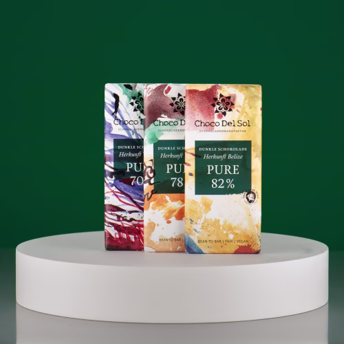 Bean-to-Bar Schokolade Weltreise Tasting Set Bio von Choco Del Sol Produktbild