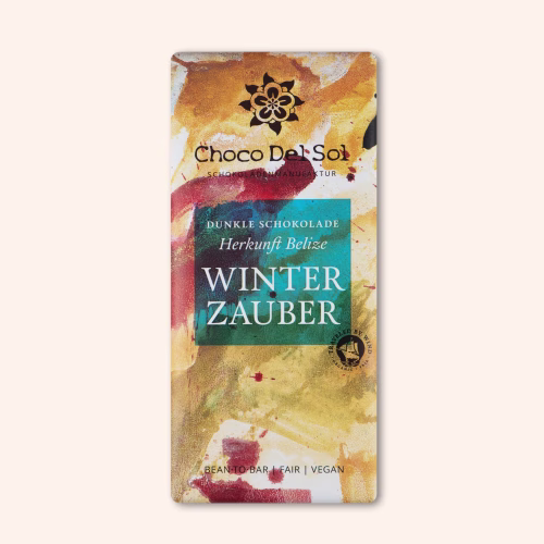 Bean-to-Bar Schokolade Winterzauber Vegan Bio von Choco Del Sol Produktbild